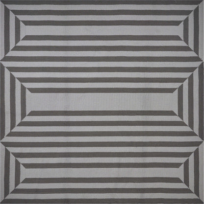 6' X 9'  Uv Treated Polypropylene Charcoal Area Rug