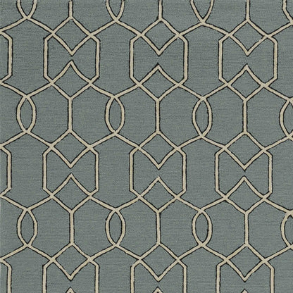 5' X 7' Spa Geometric Trellis Uv Treated Indoor Area Rug