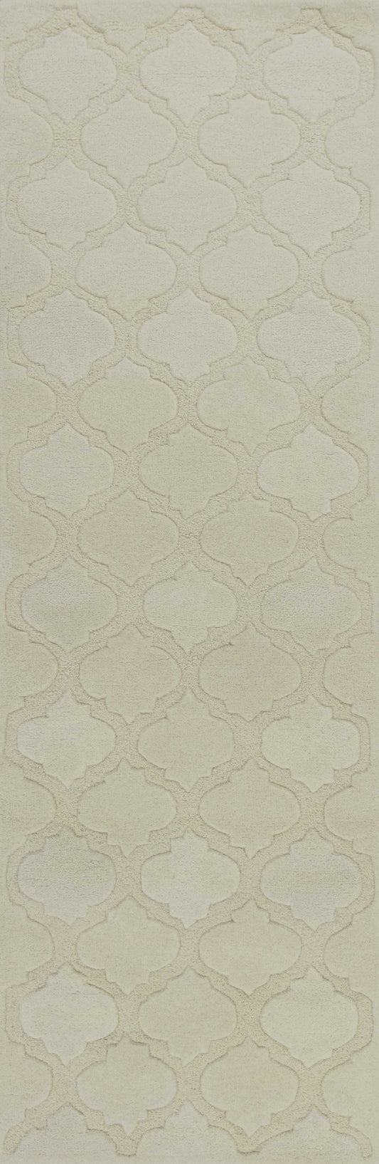 5'X8' Grey Hand Tufted Geometric Indoor Area Rug