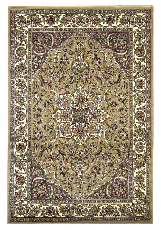 9' X 13'  Polypropylene Beige Or  Ivory  Area Rug