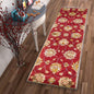 5'X8' Red Hand Tufted Traditional Floral Indoor Area Rug