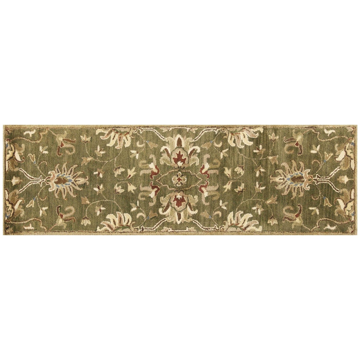 9' X 13' Wool Emerald Green Area Rug
