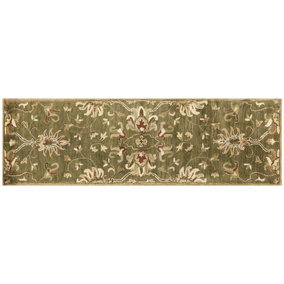 9' X 13' Wool Emerald Green Area Rug