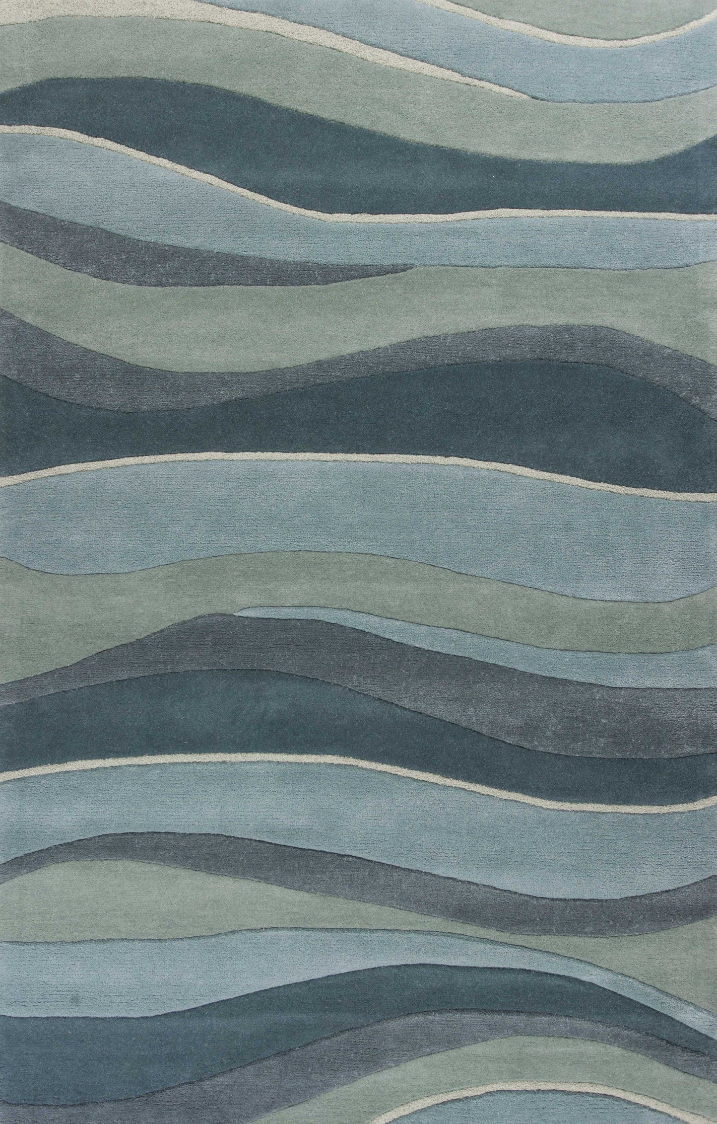 8' X 10' 6 Wool Ocean Area Rug