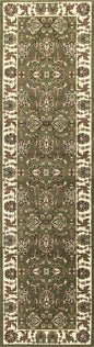 9' X 13'  Polypropylene Green Or  Ivory  Area Rug