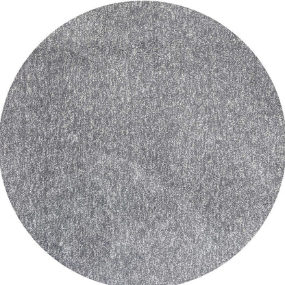 8' Grey Heather Round Indoor Shag Rug