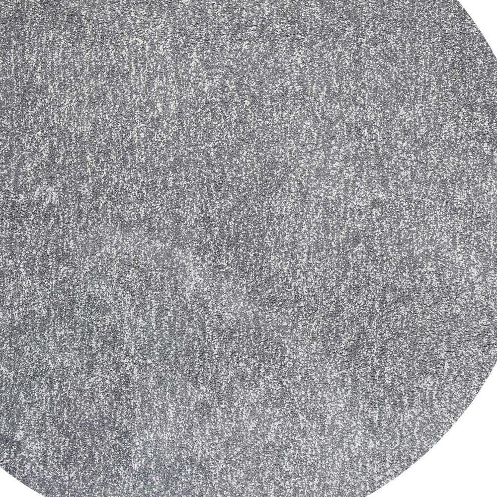 8' Grey Heather Round Indoor Shag Rug