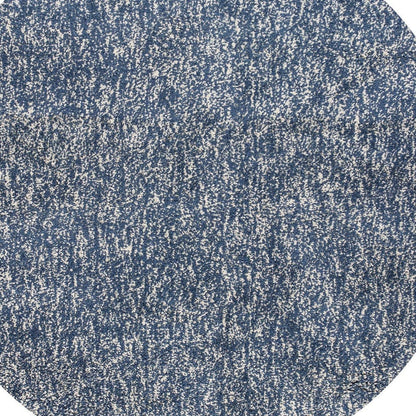 8' Indigo Ivory Heather Round Indoor Shag Rug