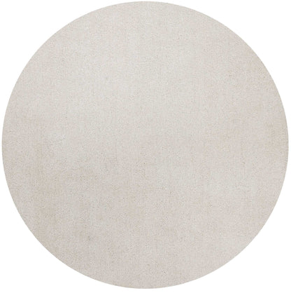 8' Round  Polyester Ivory  Area Rug