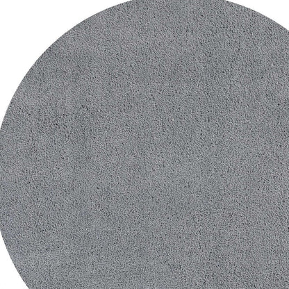 8' Round  Polyester Grey Area Rug