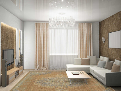 8' Sage Green Round Indoor Shag Rug