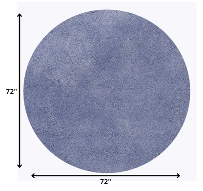 8' Round  Polyester Purple Area Rug