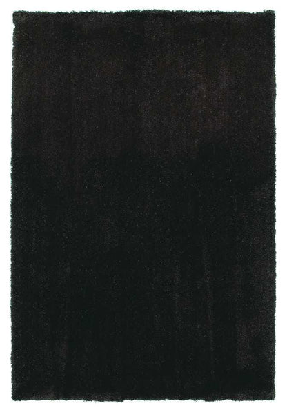 8' Espresso Brown Round Indoor Shag Rug