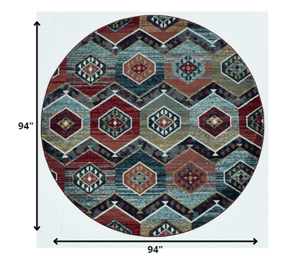 5' X 8' Red Aztec Diamond Area Rug
