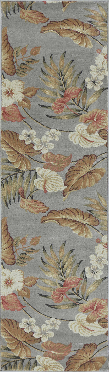 2' X 7' Slate Blue Polypropylene Runner Rug