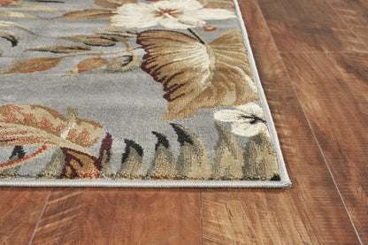 2' X 7' Slate Blue Polypropylene Runner Rug