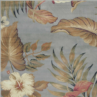 2' X 7' Slate Blue Polypropylene Runner Rug