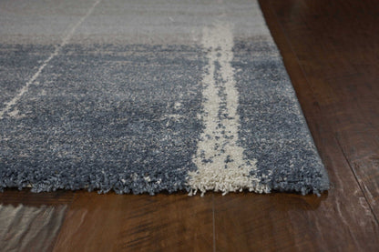 7 X 10  Polypropylene Blue Area Rug