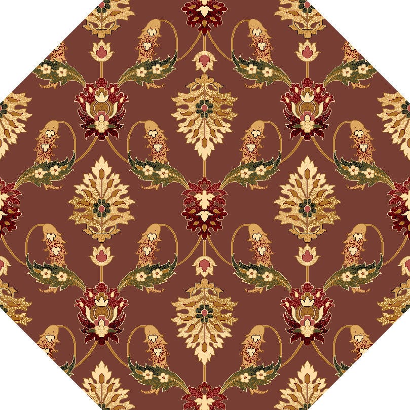 2'X3' Plum Machine Woven Floral Traditional Indoor Accent Rug