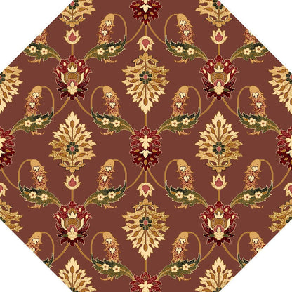 2'X3' Plum Machine Woven Floral Traditional Indoor Accent Rug