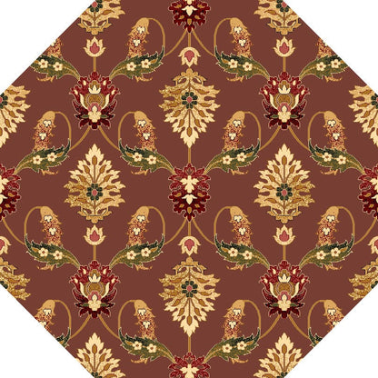 2'X3' Plum Machine Woven Floral Traditional Indoor Accent Rug