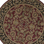 5' X 8' Red Or Black Floral Bordered Area Rug