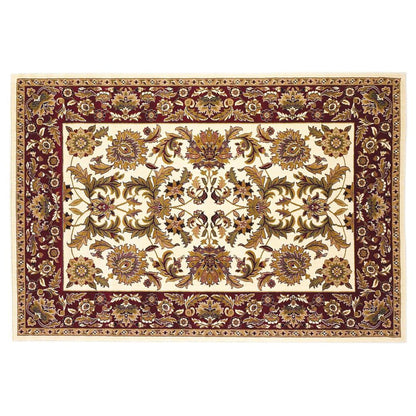 2' X 8' Ivory Or Red Traditional Bordered Runner Rug