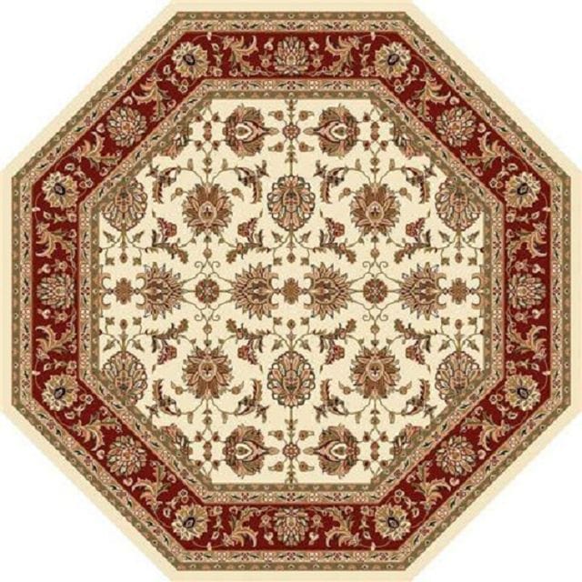 9' X 13'  Polypropylene Ivory Or Red Area Rug
