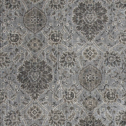 2' X 7' Silver Ancient Viscose Runner Rug