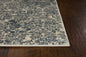 8'X11' Ivory Blue Machine Woven Damask Indoor Area Rug