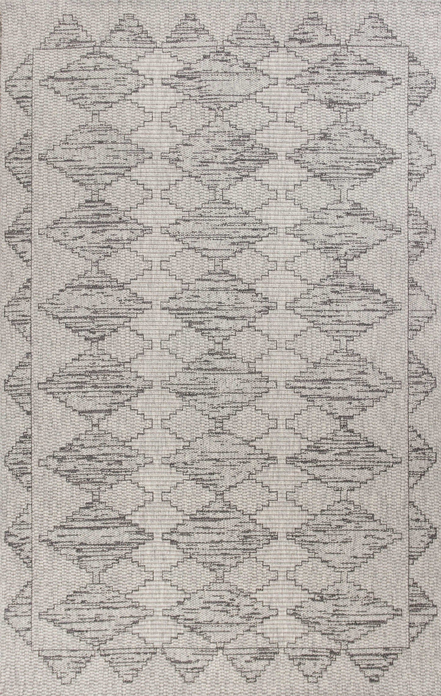 6'7 X 9'6 Polypropylene Grey Area Rug