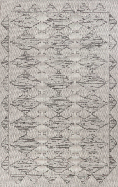 6'7 X 9'6 Polypropylene Grey Area Rug