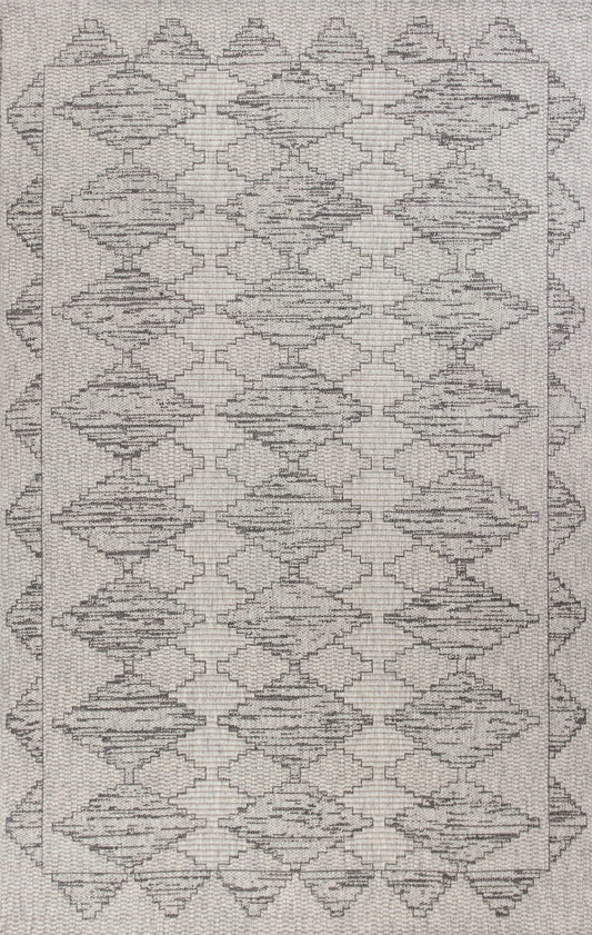 6'7 X 9'6 Polypropylene Grey Area Rug