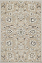 7' X 11' Beige Or Grey Floral Vines Uv Treated Indoor Area Rug