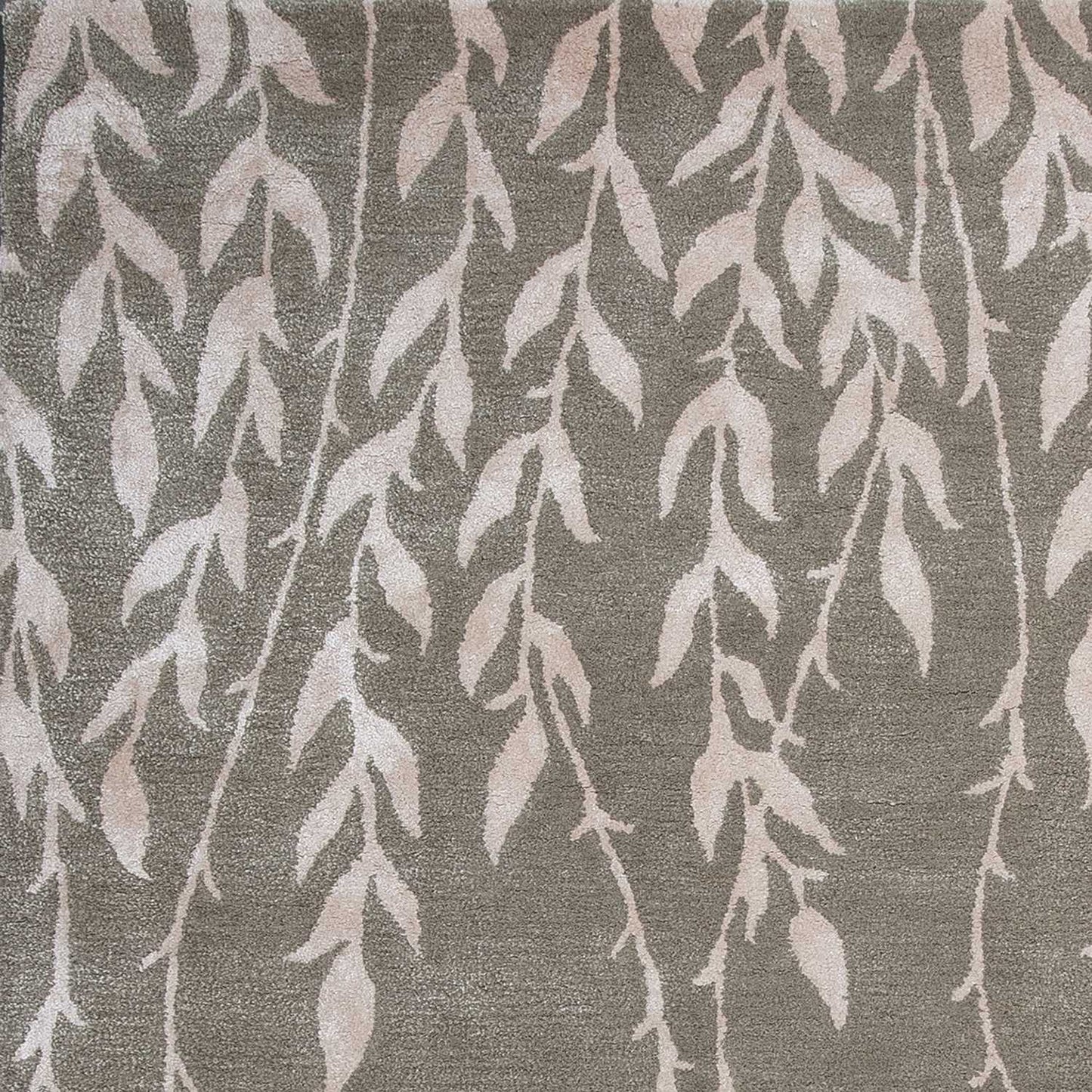 3' X 5' Wool & Viscose Blend Beige Area Rug