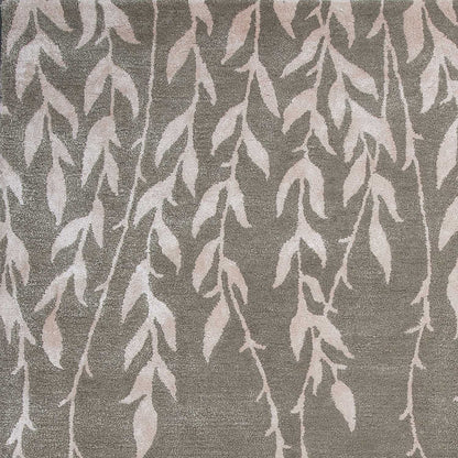 3' X 5' Wool & Viscose Blend Beige Area Rug