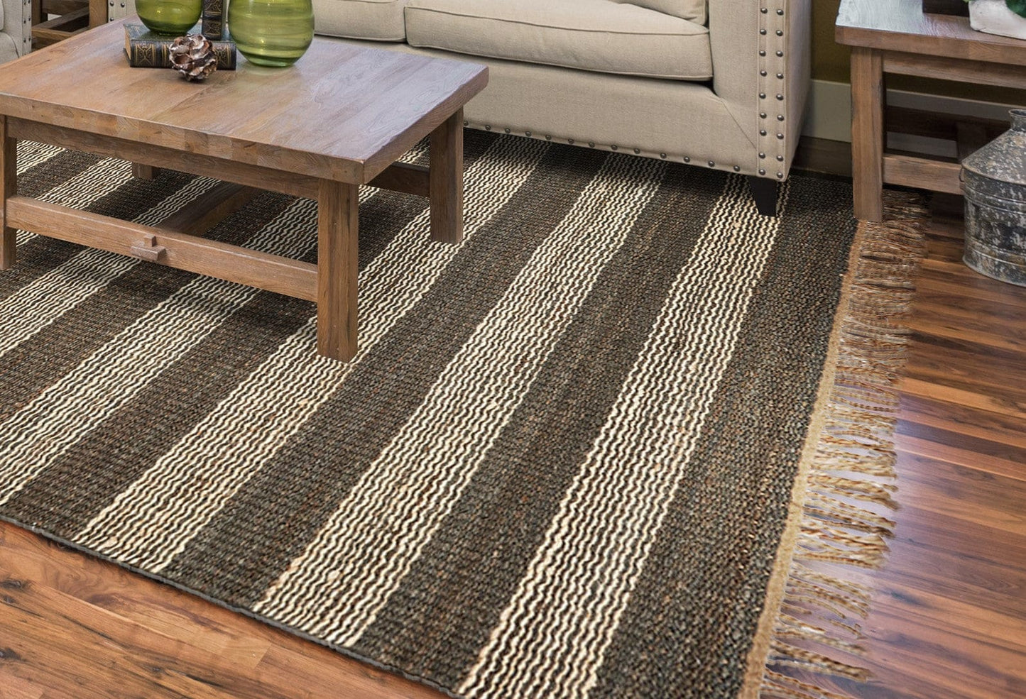 5' X 7' Jute Slate Area Rug
