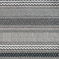 8' Grey Blue Machine Woven Bordered Floral Indoor Runner Rug