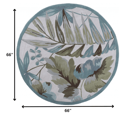 5' X 7' 6 Polyester Ivory  Area Rug