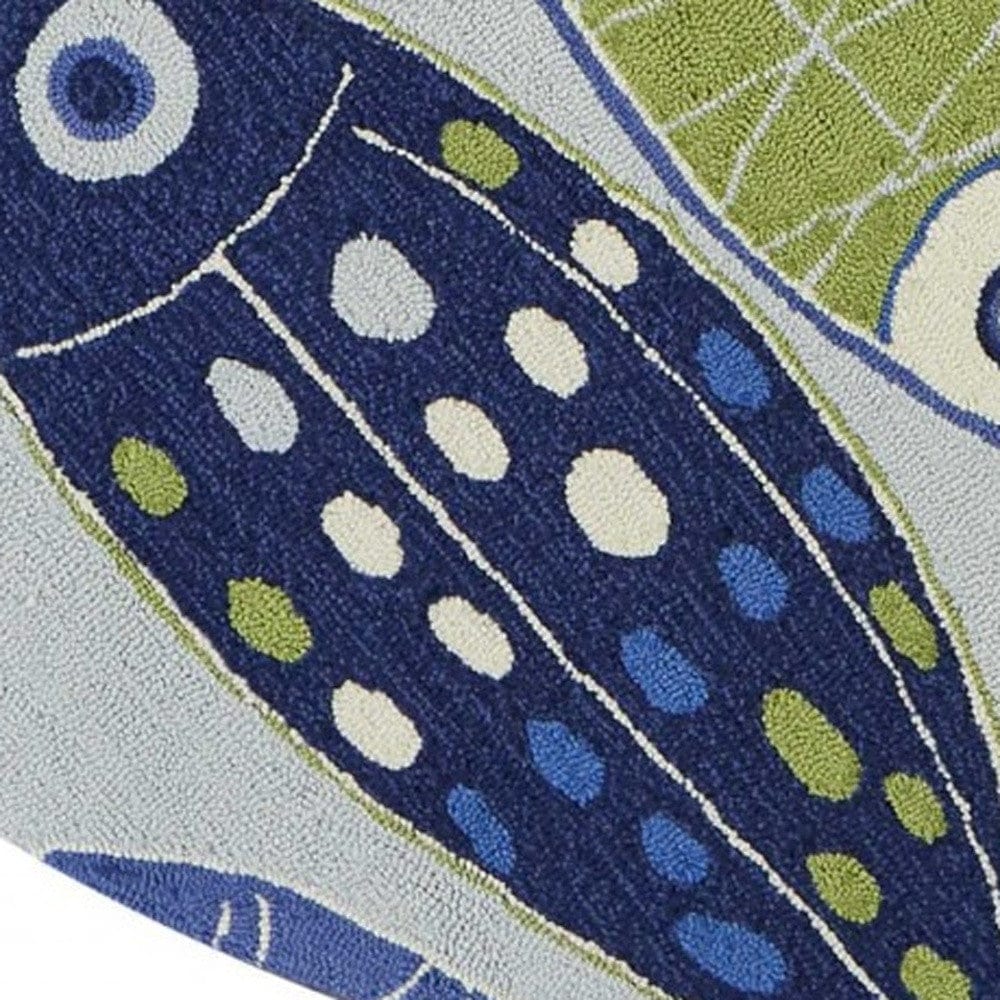 7' X 9'  Polyester Light Blue Area Rug