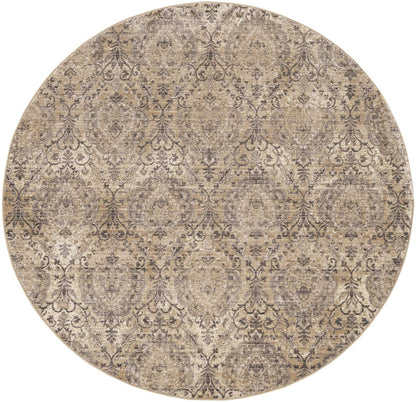 7' X 9'  Polyester Beige Area Rug