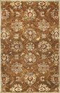 5' X 8' Wool Coffee Area Rug