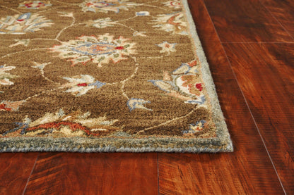 5' X 8' Wool Coffee Area Rug