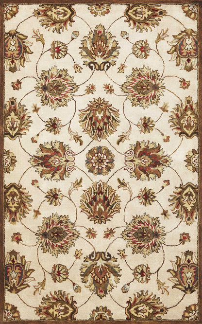 5' X 8' Wool Ivory Area Rug