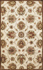 5' X 8' Wool Ivory Area Rug
