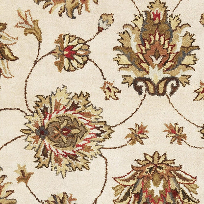 5' X 8' Wool Ivory Area Rug