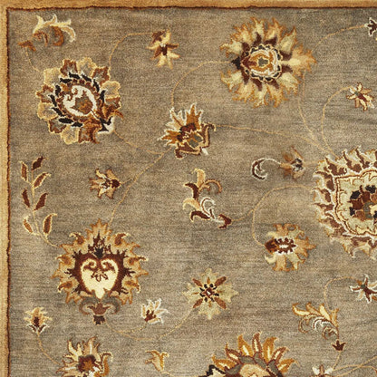 5' X 8' Wool Grey Area Rug