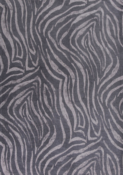 6'7 X 9'6 Polyester Charcoal Area Rug