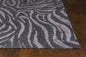 6'7 X 9'6 Polyester Charcoal Area Rug