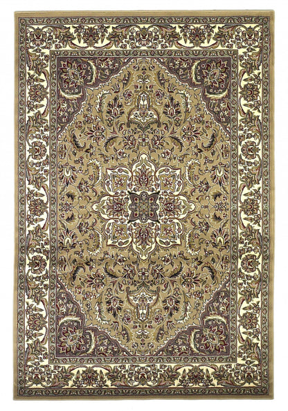 9' X 13'  Polypropylene Beige Or  Ivory  Area Rug